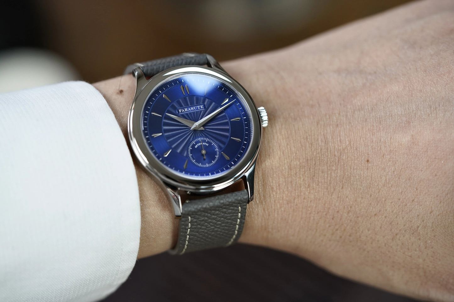 FARASUTE Luxury Mechanical Watch 316L Stainless Steel Case Hangzhou Customized Movement Small Second Hand Dial Men's Watch Gift