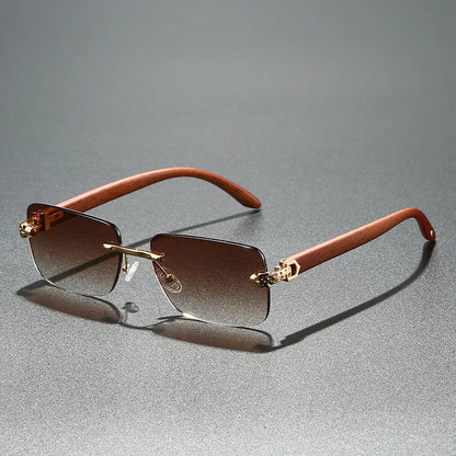 Gafas de sol vintage rectangulares y ovaladas para mujer y hombre, con montura metálica y lentes transparentes
