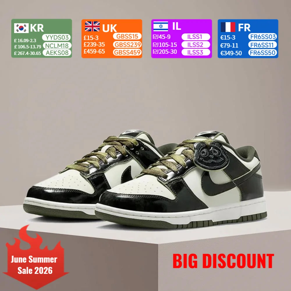 NIKE DUNK LOW Women's Anti-Slip, Durable, Cushioned Sneakers - Versatile Street Sneakers HQ1918-001
