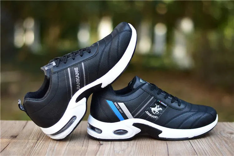 Baskets en cuir pour homme Chaussures décontractées et polyvalentes Chaussures de course d'extérieur antidérapantes Chaussures de skate tendance pour homme Zapatos Homme