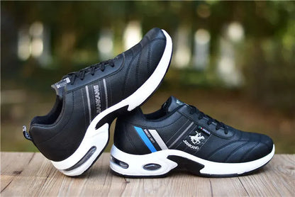 Baskets en cuir pour homme Chaussures décontractées et polyvalentes Chaussures de course d'extérieur antidérapantes Chaussures de skate tendance pour homme Zapatos Homme