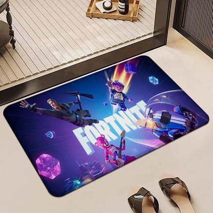 Fortnites Gaming-Eingangstür-Fußmatte, rutschfester Küchenteppich, Teppich für Wohnzimmer, Balkon und Badezimmer, Fußmatte, Bodenmatten, Teppich