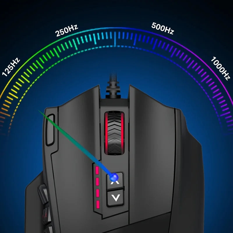 E-YOOSO X-39PRO Wired Gaming Mouse with Side Keys, Newly Upgraded Sensor SG8960, Ergonomic Mouse, Esports Mouse, Optical Mouse