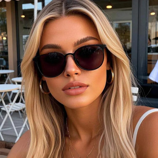 Round Vintage Sunglasses Women Brand Designer Retro Driving Sun Glasses Female Fashion Outdoor Mirror Metal Oculos De Sol