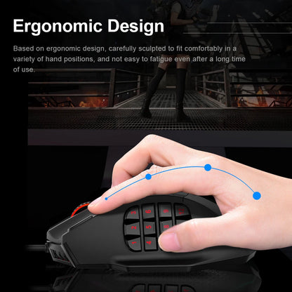 E-YOOSO X-39 USB Wired RGB Gaming Mouse, 24000 DPI Programmable Gaming Mouse with 19 Buttons, Optical Gaming Mouse for PC & Laptop
