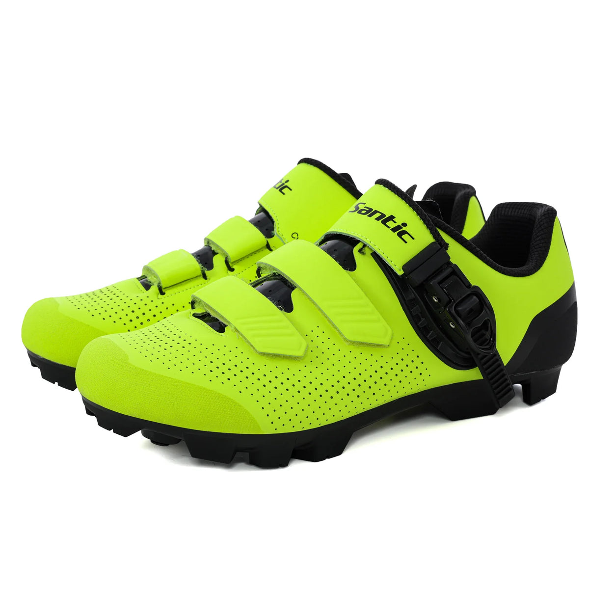 Santic Mountain Bike Lock Shoes for Men SPD Locking Shoes MTB Bike Accessories Breathable Self-Locking Unisex Cycling Sneakers