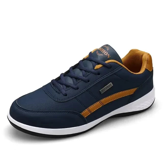 Leather Sneakers for Men, Casual Shoes, Soft Bottom, Outdoor Walking Shoe, Sports, Four Seasons