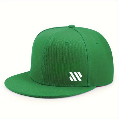Casquette de baseball avec logo blanc – Casquette unisexe ajustable, respirante, à visière plate – Casquette légère pour les activités de plein air et les voyages – Chapeaux