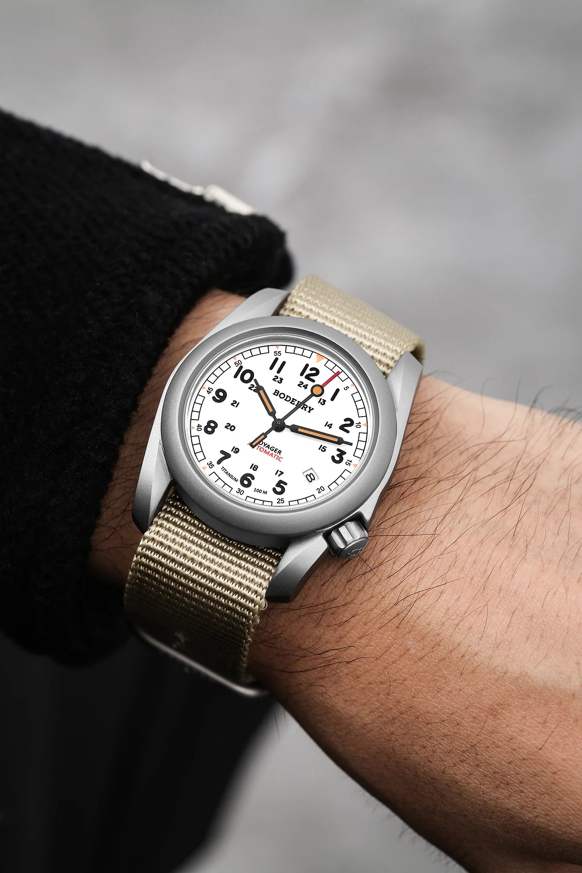 Boderry VOYAGER Field Watches Bronze Case Automatic For Seiko NH35 Watch 100M Waterproof Clock Military Vintage Wristwatch Mens