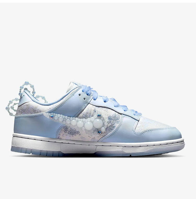 Nike Authentic Dunk Low Women's Fashion Floral Lightweight Casual Sneakers HV8575-100