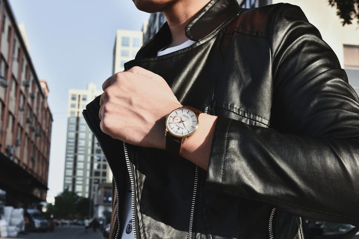 Relógio Casual de Quartzo para Homem PAGANI DESIGN, Luxo Leve, Versátil, Vidro Revestido, Impermeável, Mostrador em Aço Inoxidável e Indicação de Data