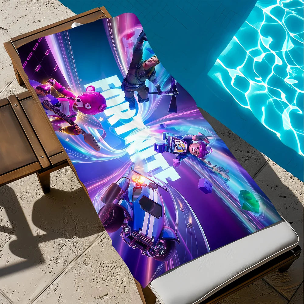 game art funny F-Fortnite Towel soft Beach Towels Trip swim Pool bathing Towel Gym Spa home Decor Gift Holiday