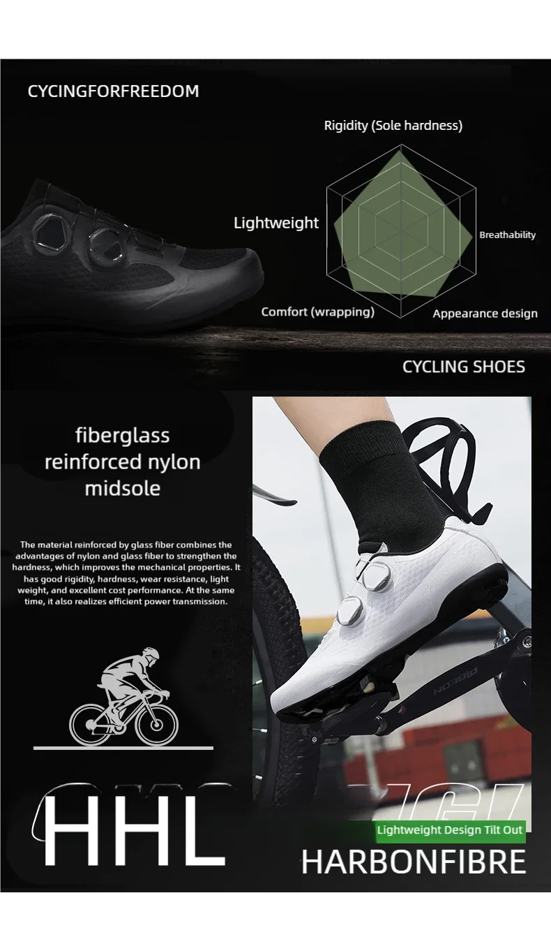 Speed Cycling Sneaker Men's Road Cycling Shoes Cleat Shoes Spd Shoes Cycling Flat Pedal Shoes Man Bike Outdoor Footwear White