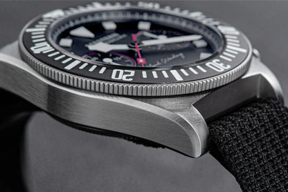SEESTERN Chronograph Man of Watch Mechanical Tianjin ST1901 Movement Sapphire Wristwatches Nylon Sticker Strap Luminous Skeleton