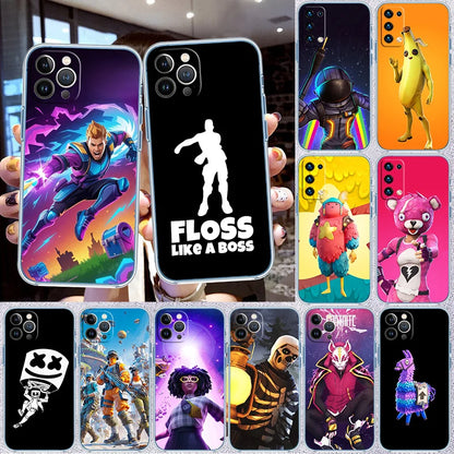 Capa Transparente para Telemóvel F-Fortnites-Poster para Samsung Galaxy A04 A04S A14 A23 A34 A54 M23 M33 M52 M53