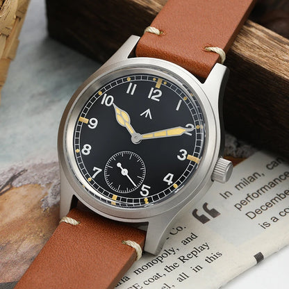 Militado V2 Version Military D12 Watch 36mm AR Sapphire Quartz Movement Watches Waterproof Sub-second Stainless Steel Wristwatch