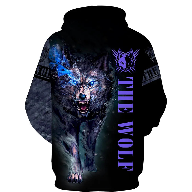 Cool 3D Wolf Printed Zipper Hoodies Fashion Men/Women Streetwear Hooded Jacket Coat Unisex Casual Hip Hop Pullover Sweatshirts