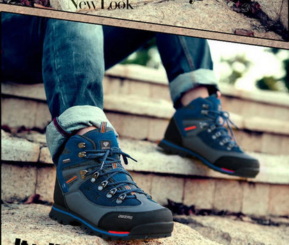 Men Climbing Shoes Outdoor Fashion Anti Slip Wear-resistant Hiking Boots Comfortable Waterproof Snow Walking Travel Sports Shoes