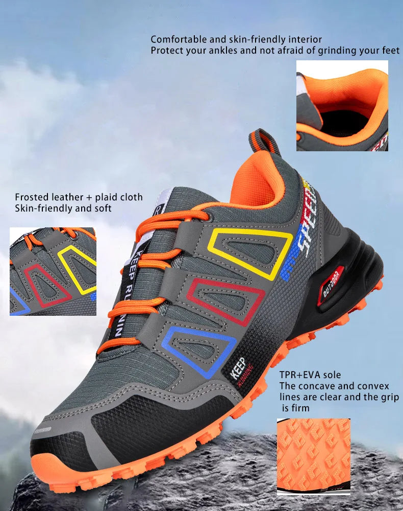 Men's Hiking Shoes Outdoor Sports Shoes Lace-up Hiking Shoes Women's Hiking Sports Shoes Non-slip Hunting Tactical Sports Shoes