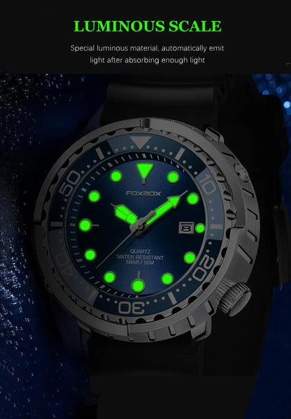 2024 Men Watch Outdoor Sports Quartz Watches Men Waterproof Chronograph Wristwatch Mens Military Clock Man Relogio Masculino