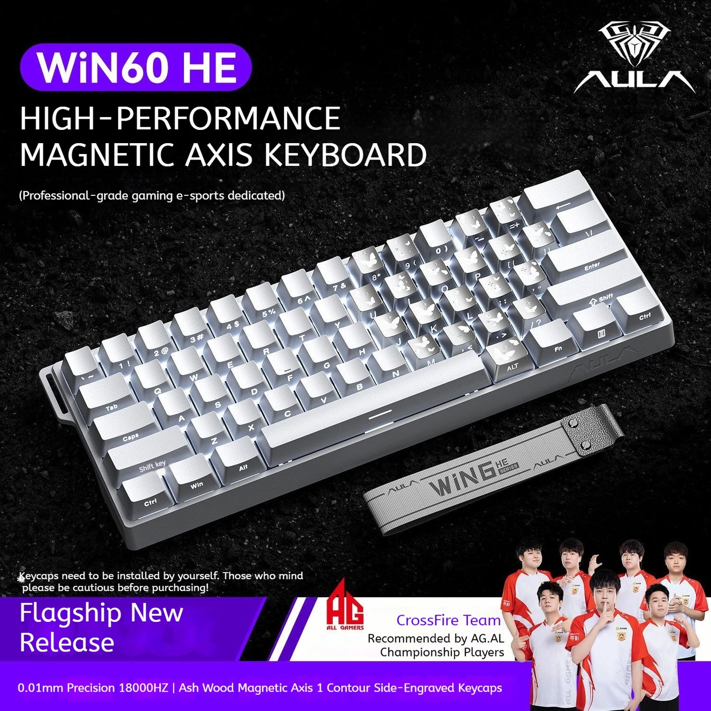 AULA WIN60 HE Magnetic Keyboard Wired Trigger 8K Return Esports Gamer Customize RGB Mechanical Gaming Keyboard