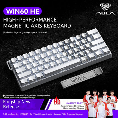 AULA WIN60 HE Magnetic Keyboard Wired Trigger 8K Return Esports Gamer Customize RGB Mechanical Gaming Keyboard