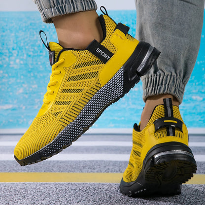 Men Running Shoes Lightweight Breathable Jogging Sport Shoes Male Lace-up Fashion Comfort Non-slip Casual Sneakers Man