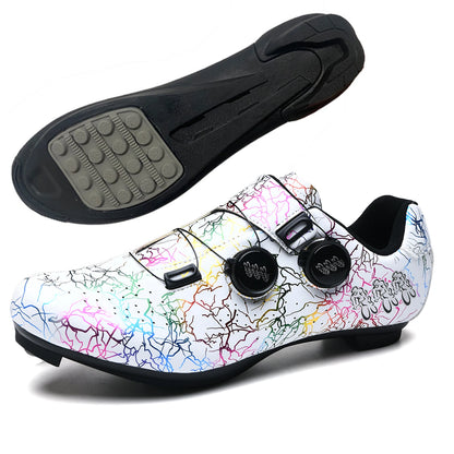 New Women Cycling Sports Shoes Rubber Non-Slip MTB Shoes Men PU Leather Breathable Outdoor Racing Pedal Bicycle Boots Unisex