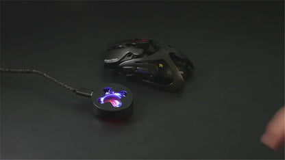 Rato Gaming Sem Fios Angry Miao Infinity, Metal Hot-Swappable, Ultraligeiro Oco, PAW3950, Dual 8K, Com Fio, Tri-Mode, Laranja