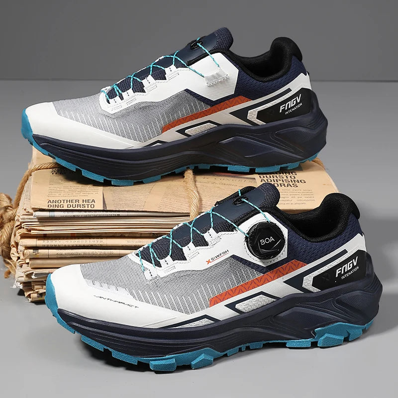 Spring & Summer Men's Running Shoes  Outdoor Hiking,Wear-Resistant Trail Shoes with BOA Closure,Breathable Sports & Casual Style