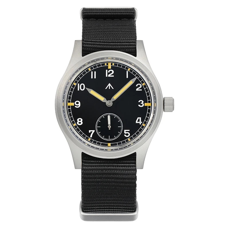 Militado V2 Version Military D12 Watch 36mm AR Sapphire Quartz Movement Watches Waterproof Sub-second Stainless Steel Wristwatch