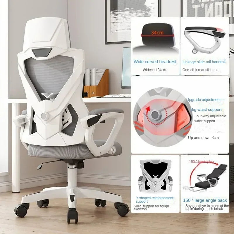 Computer Chair, Rotating Office Chair, Boss Chair, Comfortable to Lie Down, Student Bedroom, Engineering Chairs, e-sports Chairs