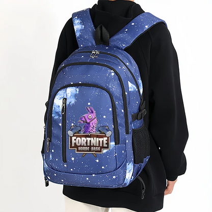 Fortnite Starry Sky Backpack Large Capacity Waterproof Laptop Bag Game Character Print Student Pack Boy Girl Back to School Bag