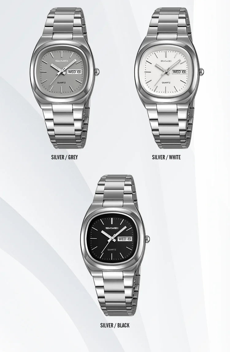 SKMEI 2420 Casual Female Wristwatch Dress For Women Ladies Business Steel Clock Fashion Quartz Date Time Women Luxury Watches