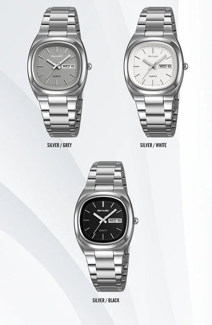 SKMEI 2420 Casual Female Wristwatch Dress For Women Ladies Business Steel Clock Fashion Quartz Date Time Women Luxury Watches