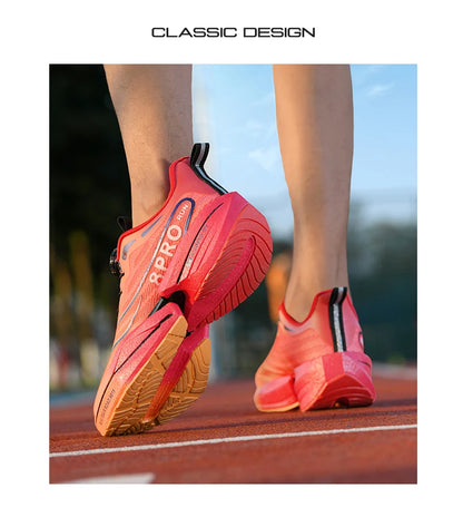 Marathon Carbon Plate Sports Running Shoes Men New Breathable Lightweight Mesh Sport Shoes Women Comfortable Nonskid Sneakers