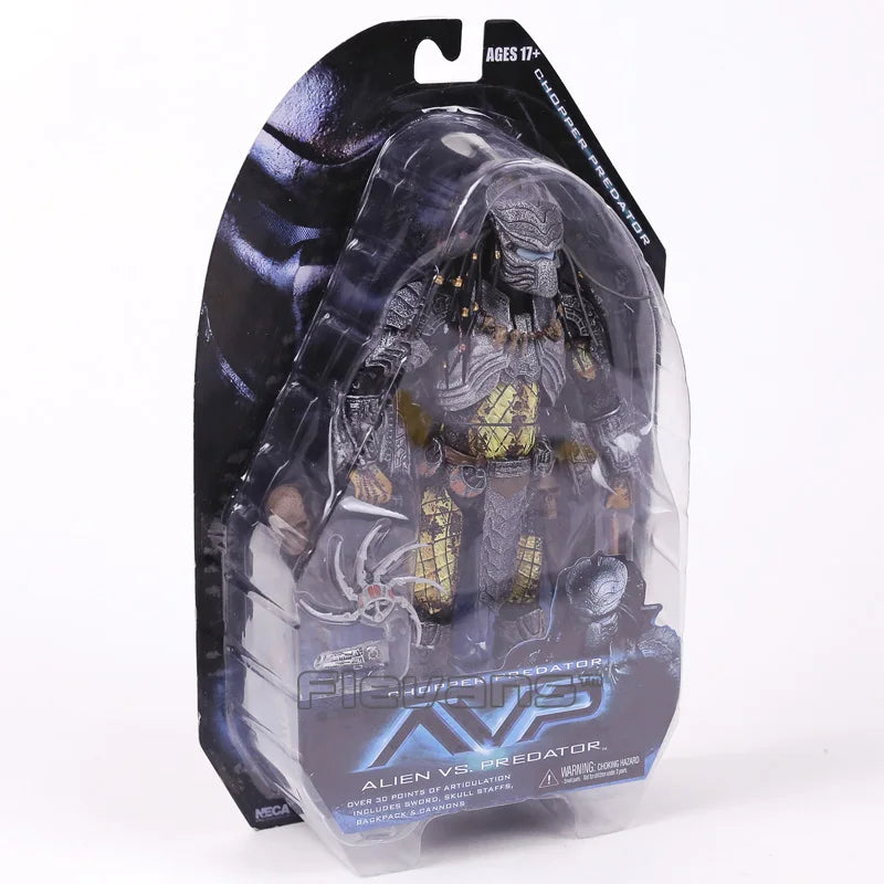 NECA AVP Alien vs. Predator Chopper Celtic Scar Predator Φιγούρα Δράσης 7" Αρθρωτό Κινητό Μοντέλο Παιχνίδι