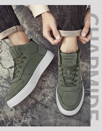 Men's Skateboarding Shoes 48 High Top Casual Sneakers Breathable Street Shoes Flats Shoes Lace UP Walking Shoes Chaussure Homme