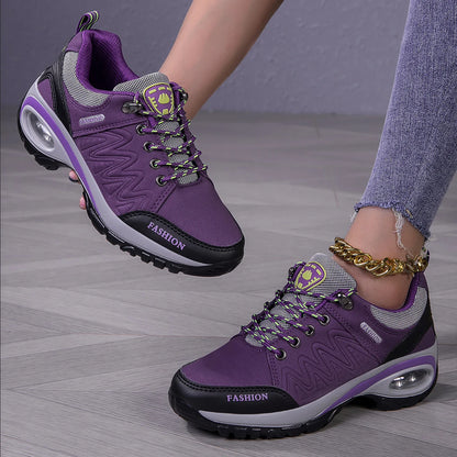 Sapatos de caminhada para mulher 2025 primavera e outono novos, antiderrapantes, para corrida todo-o-terreno, caminhada e desporto