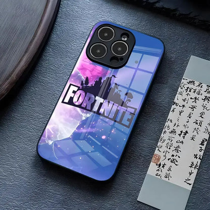 Custodia per telefono B-Battle-R-Royales-F-FortniteS per iPhone 17 Pro Max 15 Pro 14 12 11 13 Mini X XR XS 16 Plus SE, cover in vetro