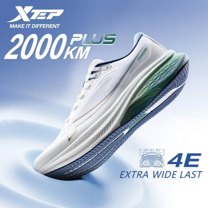 Sapatilhas de Corrida Xtep 2000km Plus 2025 Nova Primavera, Leves, Antiderrapantes e Resistentes ao Desgaste, para Treino e Jogging Masculino 875319110001