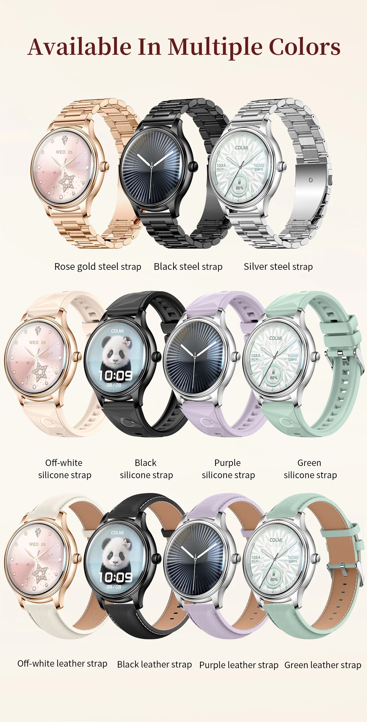 New COLMI L28 Air Ultra-thin Smartwatch 1.32 inch AMOLED Display, Women's Health Management, Exquisite Smart Watch For iOS Phone