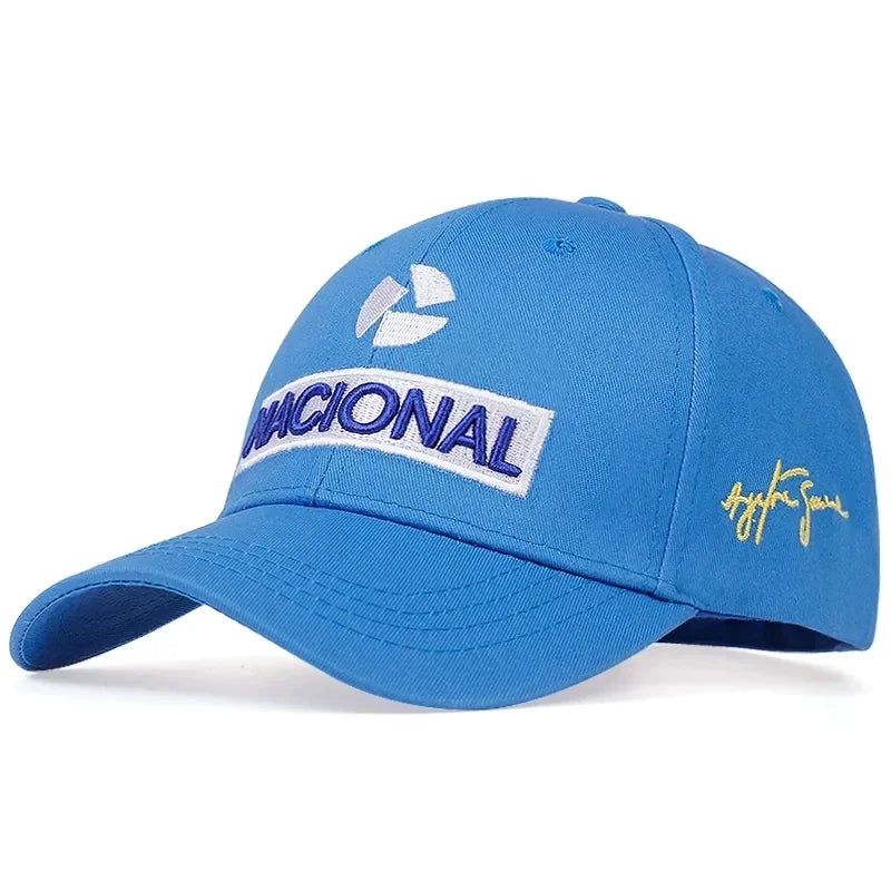 Bonés de baseball unissexo com bordado de letras NACIONAL, para primavera e outono, chapéus casuais ajustáveis para exterior, chapéu de proteção solar, boné desportivo de golfe
