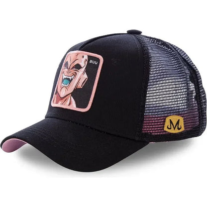 Dragon Ball Son Goku Cap Baseball Cap Summer Travel Peaked Cap Men's Embroidery Hip-Hop Sun Visor Adjustable Trucker Mesh Cap