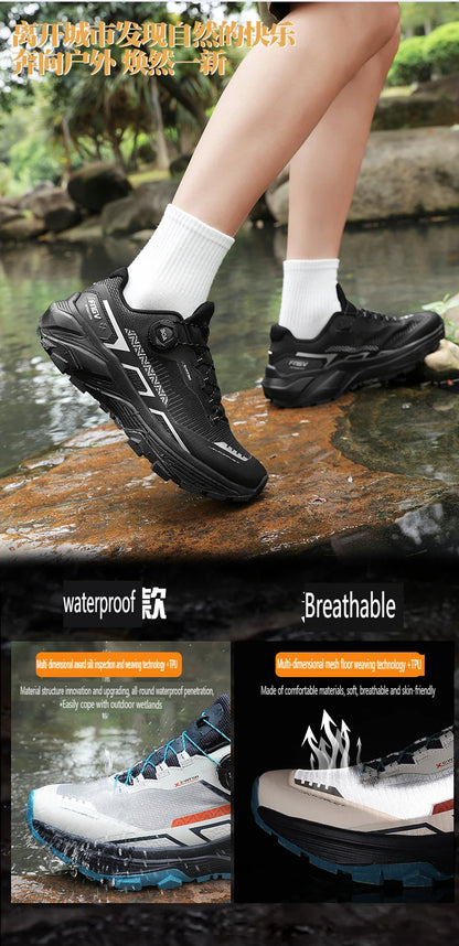 Spring & Summer Men's Running Shoes  Outdoor Hiking,Wear-Resistant Trail Shoes with BOA Closure,Breathable Sports & Casual Style