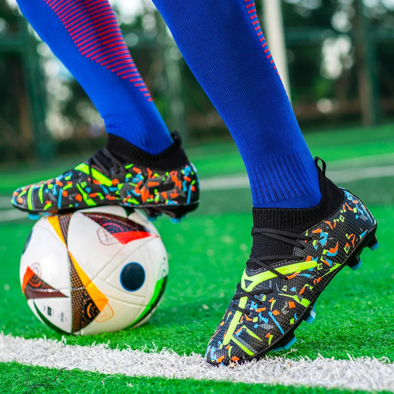 Professional Football Boots Men Breathable Mesh Soccer Cleats Anti Skid Fast Sneakers Fashion Artificial Grass Male Soccer Shoes