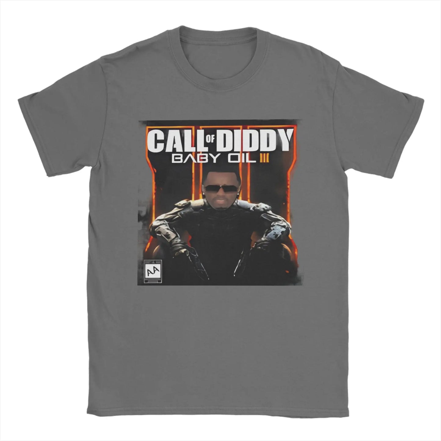 Pánské tričko Call of Diddy Party Brainrot Sigma, humorné tričko ze 100% bavlny, krátký rukáv, tričko s kulatým výstřihem, klasické oblečení