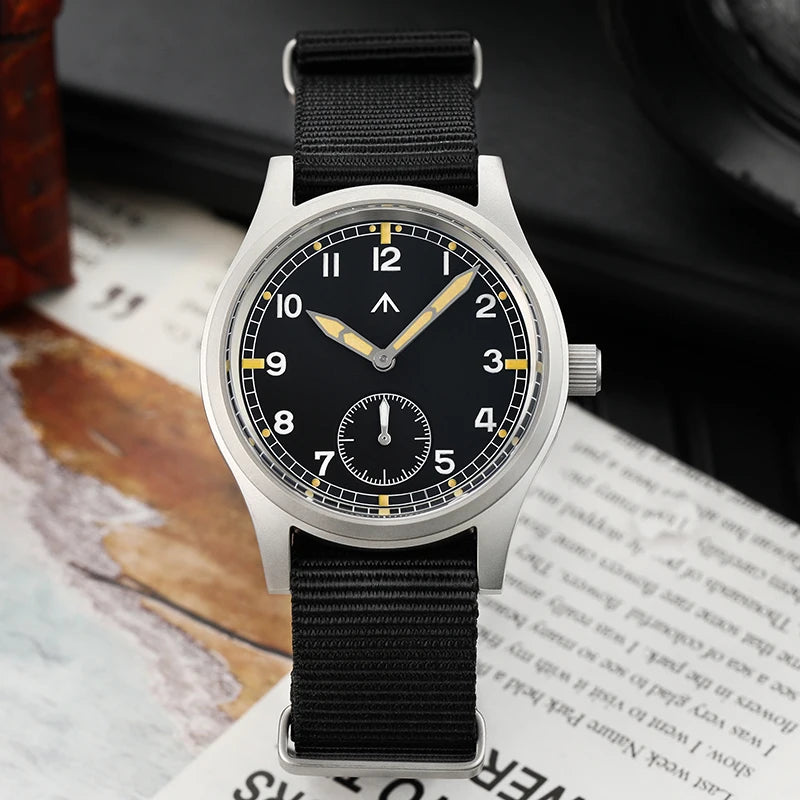 Militado V2 Version Military D12 Watch 36mm AR Sapphire Quartz Movement Watches Waterproof Sub-second Stainless Steel Wristwatch