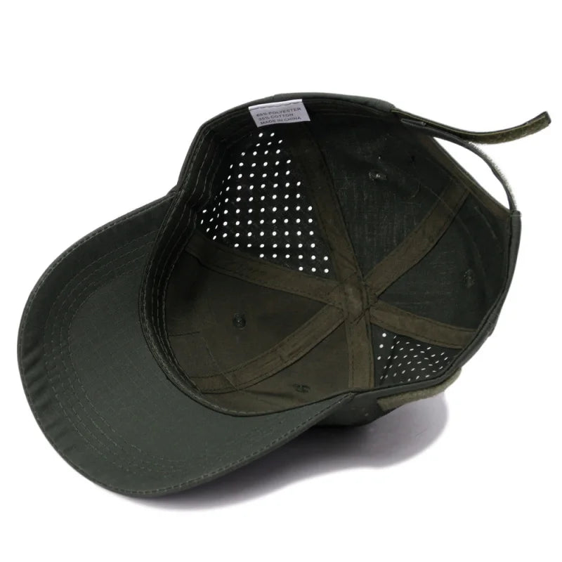 Athletic casual breathable camouflage baseball cap for men, military fan sun hat tactical hat military training hat bucket hat