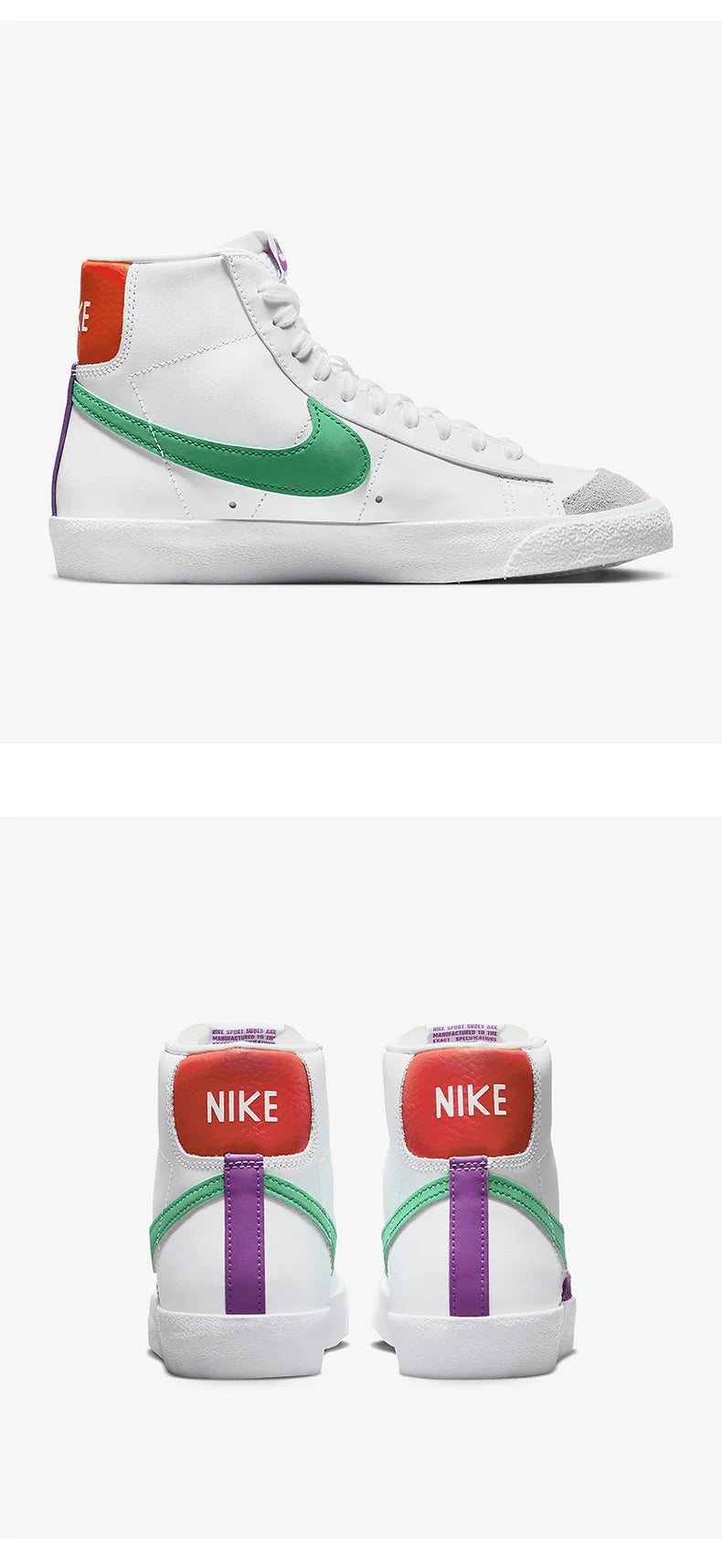 Ténis leves Nike Blazer Mid '77 para mulher, genuínos e oficiais, CZ1055-123
